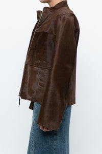 Vintage x Handmade Brown Pony Hair Jacket (XS-M)