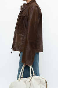 Vintage x Handmade Brown Pony Hair Jacket (XS-M)