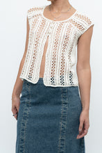 Load image into Gallery viewer, Vintage x Cream Short Sleeve Crochet Cardigan (XS, S)