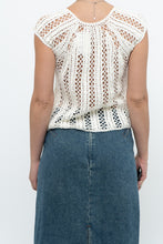 Load image into Gallery viewer, Vintage x Cream Short Sleeve Crochet Cardigan (XS, S)