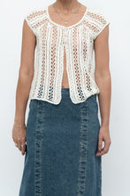 Load image into Gallery viewer, Vintage x Cream Short Sleeve Crochet Cardigan (XS, S)