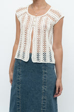 Load image into Gallery viewer, Vintage x Cream Short Sleeve Crochet Cardigan (XS, S)