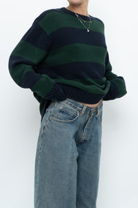 BRANDY MELVILLE x Navy, Green Cotton Oversized Knit Sweater (XS-XL)