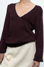 Load image into Gallery viewer, REISS x Burgundy, Cream Knit Sweater (XS-M)