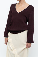 Load image into Gallery viewer, REISS x Burgundy, Cream Knit Sweater (XS-M)