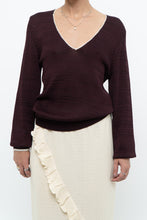 Load image into Gallery viewer, REISS x Burgundy, Cream Knit Sweater (XS-M)