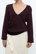 Load image into Gallery viewer, REISS x Burgundy, Cream Knit Sweater (XS-M)