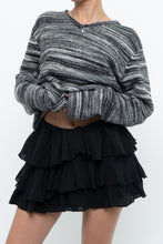 Load image into Gallery viewer, Vintage x Made in Hong Kong x Black, Grey Striped Knit Sweater (XS-L)