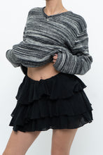 Load image into Gallery viewer, Vintage x Made in Hong Kong x Black, Grey Striped Knit Sweater (XS-L)