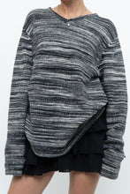 Load image into Gallery viewer, Vintage x Made in Hong Kong x Black, Grey Striped Knit Sweater (XS-L)