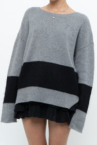 DUFFY x Grey, Black Oversized Cashmere Knit Sweater (S-L)