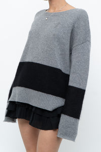 DUFFY x Grey, Black Oversized Cashmere Knit Sweater (S-L)