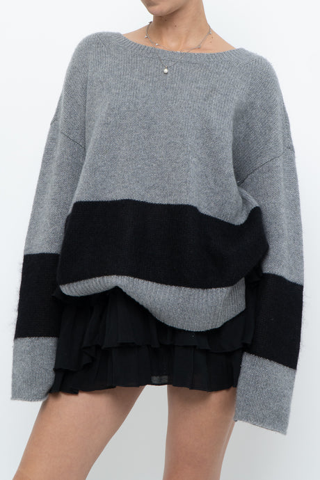 DUFFY x Grey, Black Oversized Cashmere Knit Sweater (S-L)
