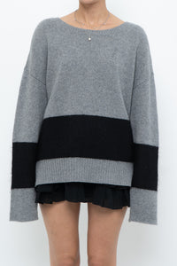 DUFFY x Grey, Black Oversized Cashmere Knit Sweater (S-L)