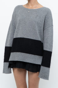 DUFFY x Grey, Black Oversized Cashmere Knit Sweater (S-L)