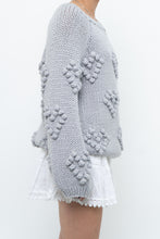 Load image into Gallery viewer, CHA SOR x Grey Heart Raised Knit Sweater (XS-L)
