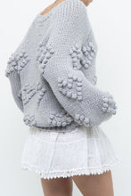 Load image into Gallery viewer, CHA SOR x Grey Heart Raised Knit Sweater (XS-L)