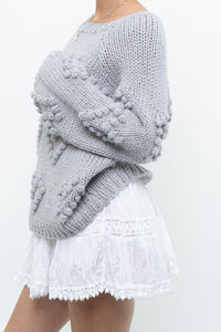 CHA SOR x Grey Heart Raised Knit Sweater (XS-L)