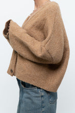 Load image into Gallery viewer, MANGO x Tan Oversized Wool-blend Cropped Knit Cardigan (S-L)