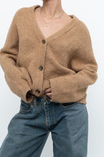 Load image into Gallery viewer, MANGO x Tan Oversized Wool-blend Cropped Knit Cardigan (S-L)