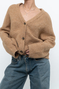 MANGO x Tan Oversized Wool-blend Cropped Knit Cardigan (S-L)
