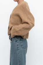 Load image into Gallery viewer, MANGO x Tan Oversized Wool-blend Cropped Knit Cardigan (S-L)