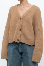 Load image into Gallery viewer, MANGO x Tan Oversized Wool-blend Cropped Knit Cardigan (S-L)