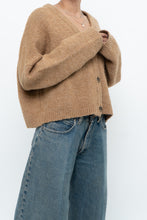 Load image into Gallery viewer, MANGO x Tan Oversized Wool-blend Cropped Knit Cardigan (S-L)