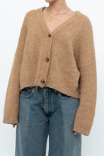 Load image into Gallery viewer, MANGO x Tan Oversized Wool-blend Cropped Knit Cardigan (S-L)