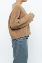 Load image into Gallery viewer, MANGO x Tan Oversized Wool-blend Cropped Knit Cardigan (S-L)