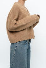 Load image into Gallery viewer, MANGO x Tan Oversized Wool-blend Cropped Knit Cardigan (S-L)