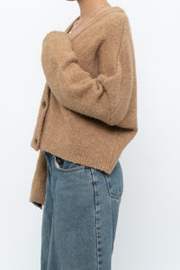 MANGO x Tan Oversized Wool-blend Cropped Knit Cardigan (S-L)