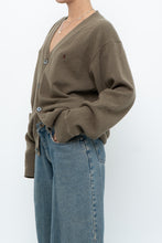 Load image into Gallery viewer, Vintage x RALPH LAUREN Olive Green, Burgundy Wool Cardigan (XS-L)