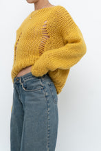 Load image into Gallery viewer, Modern x Made in Italy x Honey Yellow Wool Thrashed Knit Sweater (XS-L)