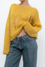 Load image into Gallery viewer, Modern x Made in Italy x Honey Yellow Wool Thrashed Knit Sweater (XS-L)