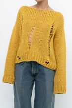Load image into Gallery viewer, Modern x Made in Italy x Honey Yellow Wool Thrashed Knit Sweater (XS-L)