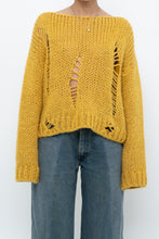 Load image into Gallery viewer, Modern x Made in Italy x Honey Yellow Wool Thrashed Knit Sweater (XS-L)