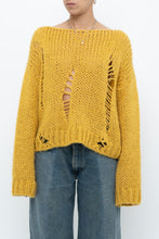 Load image into Gallery viewer, Modern x Made in Italy x Honey Yellow Wool Thrashed Knit Sweater (XS-L)