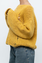 Load image into Gallery viewer, Modern x Made in Italy x Honey Yellow Wool Thrashed Knit Sweater (XS-L)