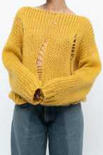 Load image into Gallery viewer, Modern x Made in Italy x Honey Yellow Wool Thrashed Knit Sweater (XS-L)
