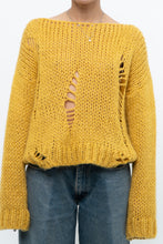 Load image into Gallery viewer, Modern x Made in Italy x Honey Yellow Wool Thrashed Knit Sweater (XS-L)