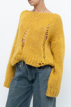 Load image into Gallery viewer, Modern x Made in Italy x Honey Yellow Wool Thrashed Knit Sweater (XS-L)