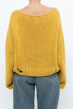 Load image into Gallery viewer, Modern x Made in Italy x Honey Yellow Wool Thrashed Knit Sweater (XS-L)