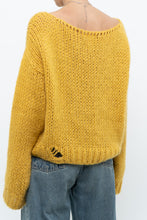 Load image into Gallery viewer, Modern x Made in Italy x Honey Yellow Wool Thrashed Knit Sweater (XS-L)