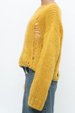 Load image into Gallery viewer, Modern x Made in Italy x Honey Yellow Wool Thrashed Knit Sweater (XS-L)