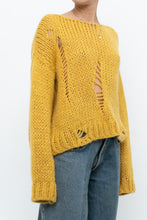 Load image into Gallery viewer, Modern x Made in Italy x Honey Yellow Wool Thrashed Knit Sweater (XS-L)