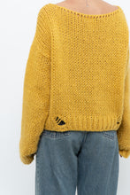 Load image into Gallery viewer, Modern x Made in Italy x Honey Yellow Wool Thrashed Knit Sweater (XS-L)