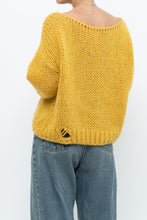Load image into Gallery viewer, Modern x Made in Italy x Honey Yellow Wool Thrashed Knit Sweater (XS-L)