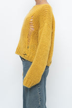 Load image into Gallery viewer, Modern x Made in Italy x Honey Yellow Wool Thrashed Knit Sweater (XS-L)