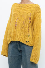Load image into Gallery viewer, Modern x Made in Italy x Honey Yellow Wool Thrashed Knit Sweater (XS-L)